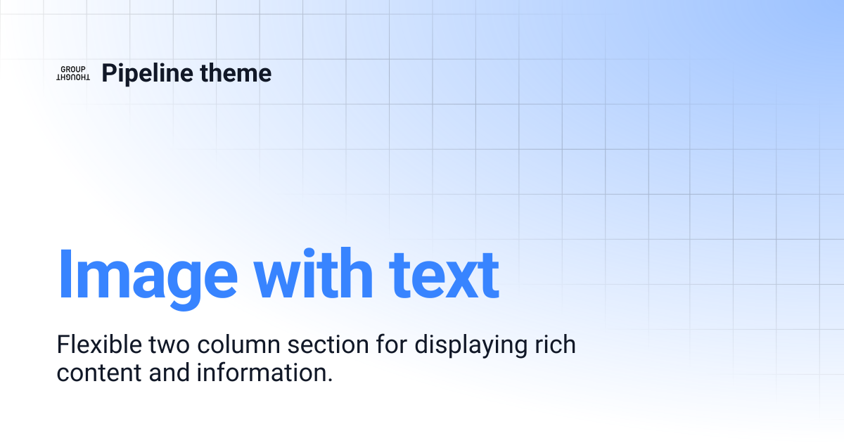 Image with text | Pipeline v5 | Pipeline theme